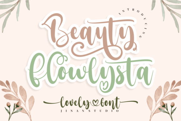 Beauty Flowlysta: A Handwritten Typeface for Editorial Elegance