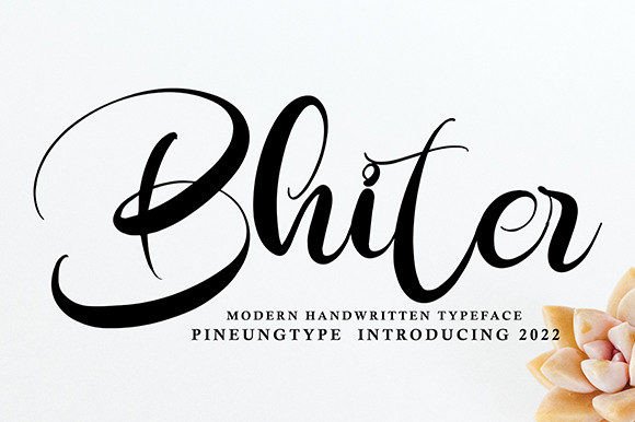 Bhiter: A Handwritten Font for Editorial Elegance
