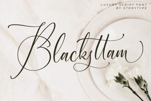 Blacksttam: A Luxurious Script Typeface for Editorial Elegance