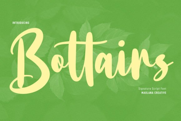 Bottairs Font: A Script Typeface That Elevates Your Brand