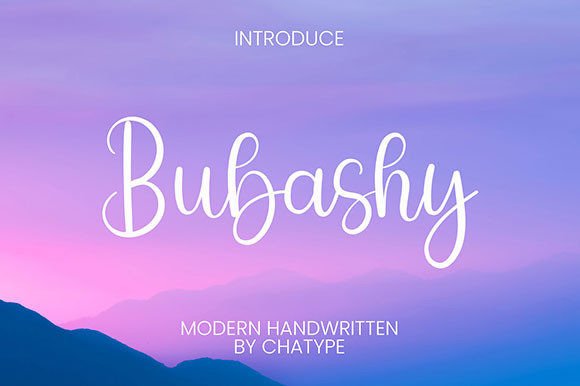 Bubashy: A Modern Script Font for Editorial Design