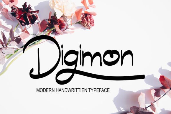 Digimon Font: A Handwritten Script for Editorial Elegance