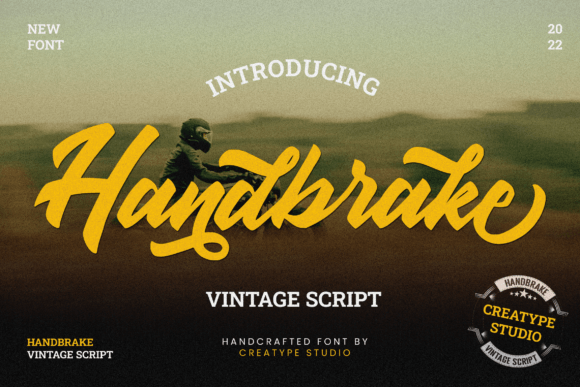 Handbrake Font: A Vintage Typeface That Brings Your Creations to Life